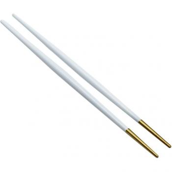 Elegant Square Chopsticks in Titanium Gold