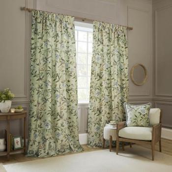 Porcelain Garden Blackout Chenille Pencil Pleats – 168cm x 183cm