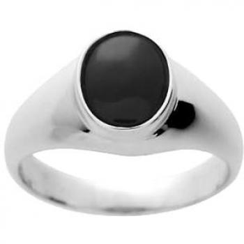 Chevalière Masculine Onyx en Argent 925