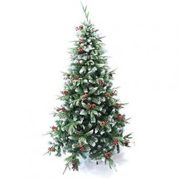 Árbol de Navidad Artificial Nieve y Acebo 120CM