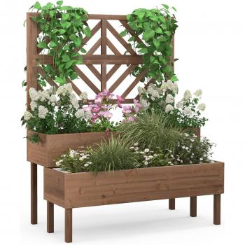 Contenitore Patio Riser 3 Trellis – Marrone