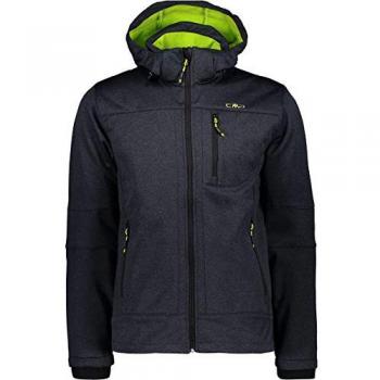 Male Asphalt Melange Zip‑Hood 5XL Softshell