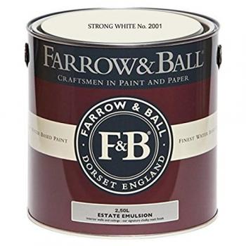 Farrow & Ball Strong White No. 2001 Matt Estate Emulsion Paint 2.5L