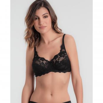 Playtex 34C Black Lace No‑Underwire Bra