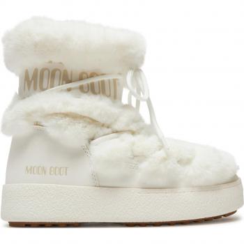 Moon Boot Women's Low Track Faux Fur Water-Repellent White
