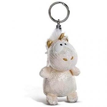 Goldfarbenes Einhorn-Keylight 9 cm – LED-Plüsch