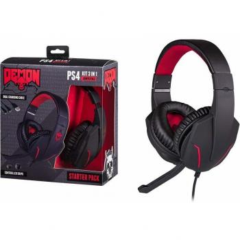 INDECA PAQUETE INICIAL DEMON KIT 3 EN 1 (AURICULARES + GRIPS + CABLE DE CARGA)