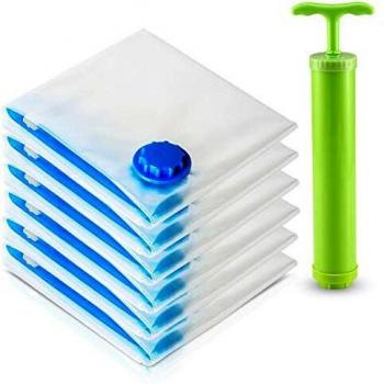 TYEERS Sacchetto Vestiti Medio – 70x50 cm, Inclusa Pompa a Mano
