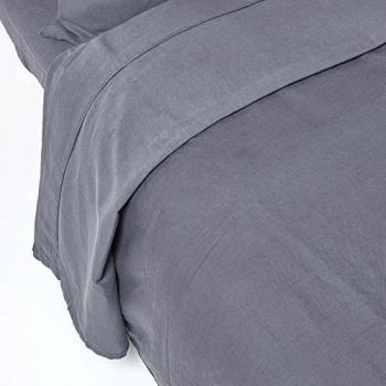Drap Plat en Lin Gris 230 cm x 255 cm