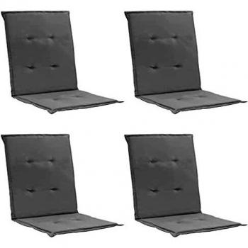 Coussins de Siège de Jardin 4 pièces Gris