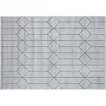 Tappeto grigio juta rifinito a mano 230x160 cm