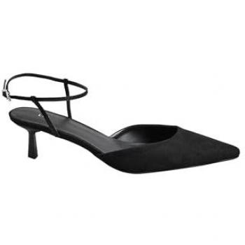 Long Tall Sally Closed Toe Mid‑Point Kitten Heel, Black, 10