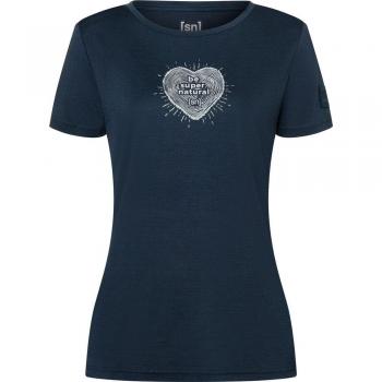 Feather Grey Blueberry XL Women's Bio Heartwood Short Sleeve Top