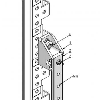 Schroff Erdungsschiene M5 440mm 20 PTS (19)
