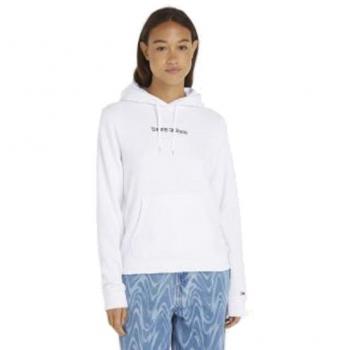 Sudadera Negra Tommy Jeans Serif Linear con Estilo