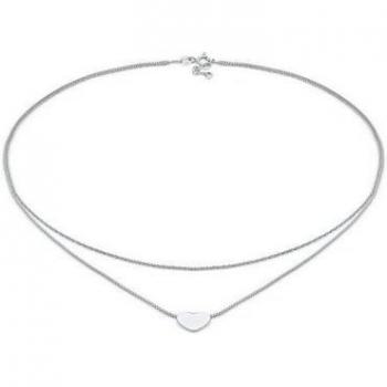 ELLI Damen Halskette Choker Herz 925 Silber
