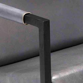 VidaXL Stylish Gray Leather Armchair