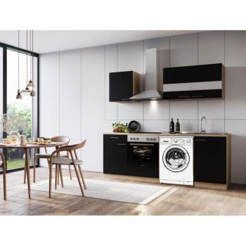 Cuisine Élégante Encastrable Lave-linge Chêne Noir Merle 220 Respekta