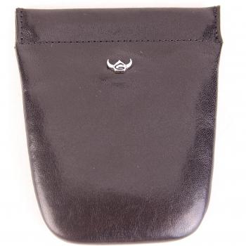 Golden Head Key Case – Leder, 13 cm, Schwarz