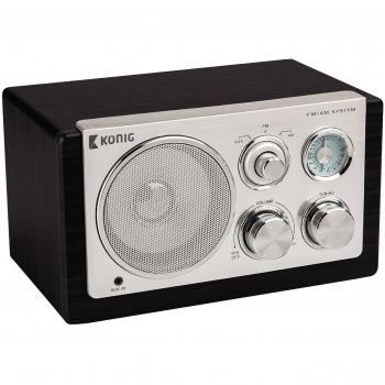 König Retro Tischradio FM/AM schwarz
