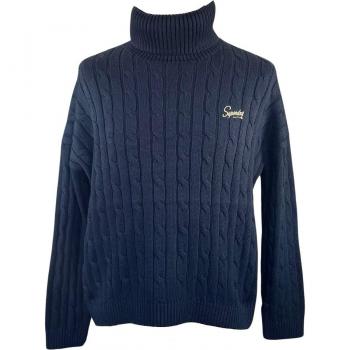 Maglione treccia girocollo Superdry donna