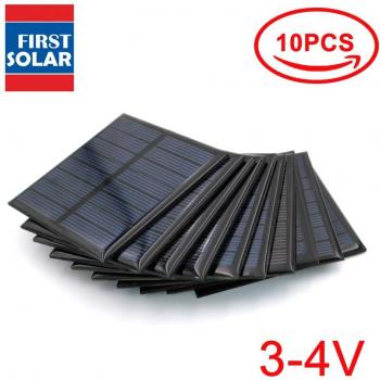 10pcs DIY Solar Battery Charger, Poly 3V 3.5V 4V Solar Panels
