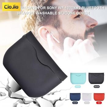 Cubierta de silicona para Sony WF-1000XM3 con diseño clamshell y apertura antigolpes