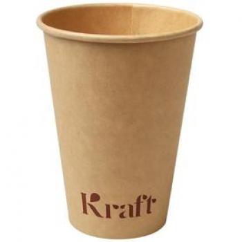 Kraft wegwerp beker 180ml 50 stuks bruin