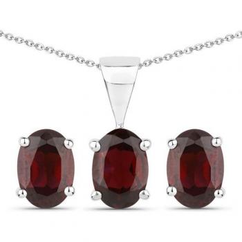 Granat Ohrringe in Silber 925 von Vira Jewels