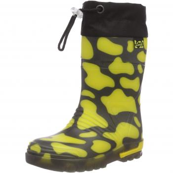 Lurchi PLATSCHI Gummistiefel für Kinder, Mehrfarbig (black yellow 31), 24 EU