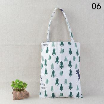 Bolsa de mano plegable mujer niña tela lino y algodón eco 41x32cm