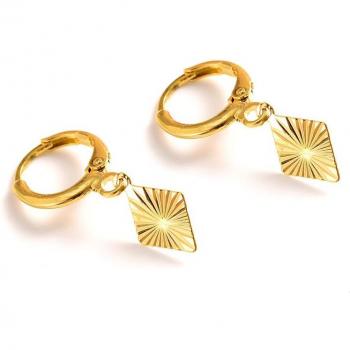 Nigerian Block Hanging Earrings