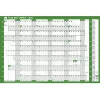 Sasco 2024 Wall Planner with Wet Wipe Pen