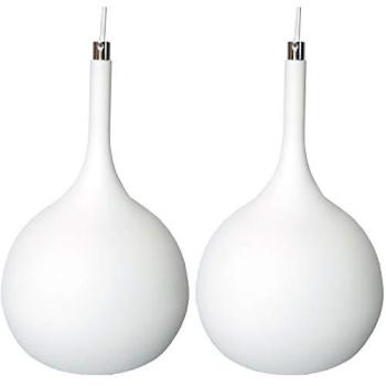 LED Kitchen Pendant: Matte White & Copper Dual Finish