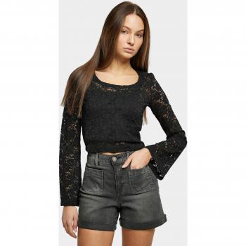 Blouse en dentelle à manches longues, grande coupe, femme – Urban Classics