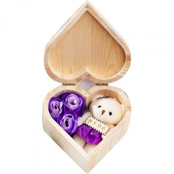 Valentine's Day Heart Shaped Flower Jewelry Box