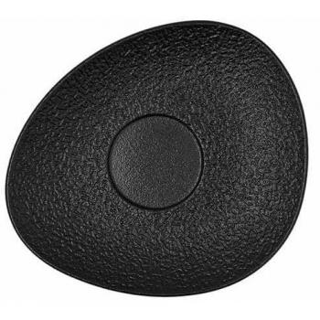 Plato de Cerámica Alúmina Bidasoa Fosil Negro 13,3 x 11,6 x 1,7 cm (12 Unidades)