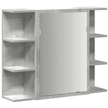 Mobile bagno specchio grigio cemento 80×20,5×64 cm