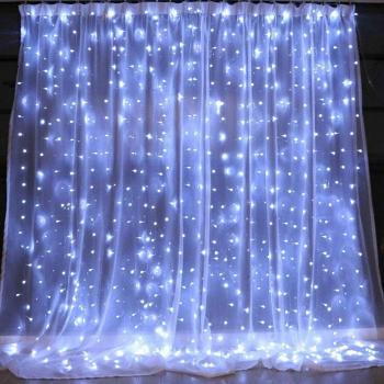 Cortina de luces de carámbano 3M x 3M