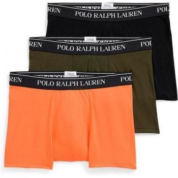 Pollo Ralph Lauren Männertrunks – 3‑Stück Set in Schwarz, Orange & Grün