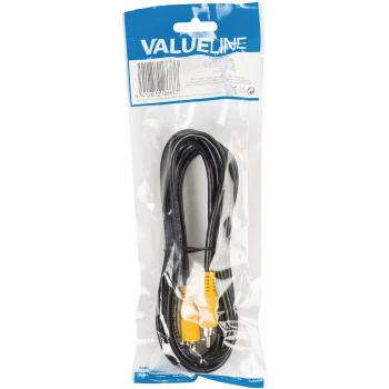 Cabo RCA 1,00 m Macho Composto Preto Valueline
