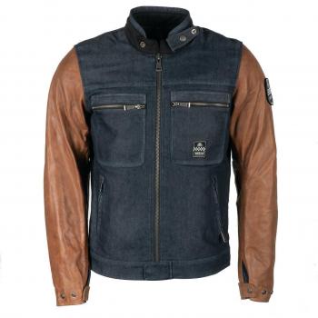 Cuir Moto Helstons Winston – Blouson XXL Bleu Brun