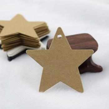 50pcs Blank Kraft Paper Hang Tags 6x6cm for Party Favors