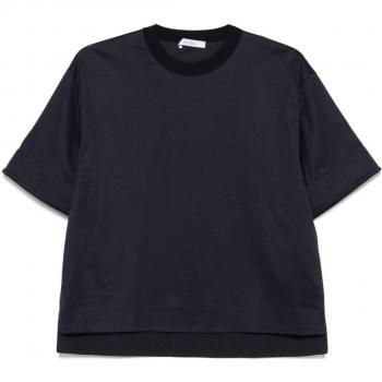 Max Mara Blue XS Cotton Crew‑Neck