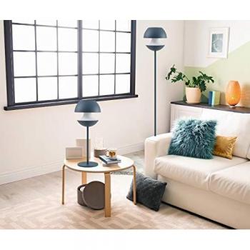 Lámpara de Mesa Moderna en Metal con Tulipa Original Azul