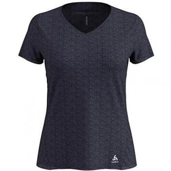 Odlo Damen T-Shirt “Lou‑Leinencool” S/S V‑Ausschnitt, Grau‑Melange XS