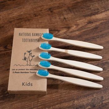 Soft Bristle Eco-Friendly Bamboo Toothbrush Set for Kids