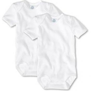 Sanetta Baby Body 2er Set, Einfarbig, Größe 80, Weiß