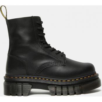 Dr. Martens Audrick 8i Botín Negro con Plataformas y Pespuntes