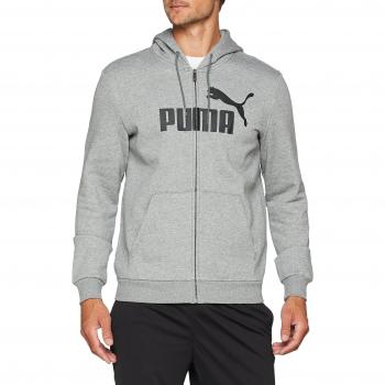 Sweat Shirt PUMA Ess Fz Hoody Fl Big Logo Gris Homme S